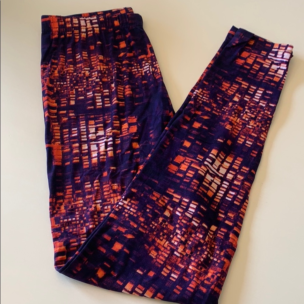 One Size Leggings New Mix Purple/Orange/white